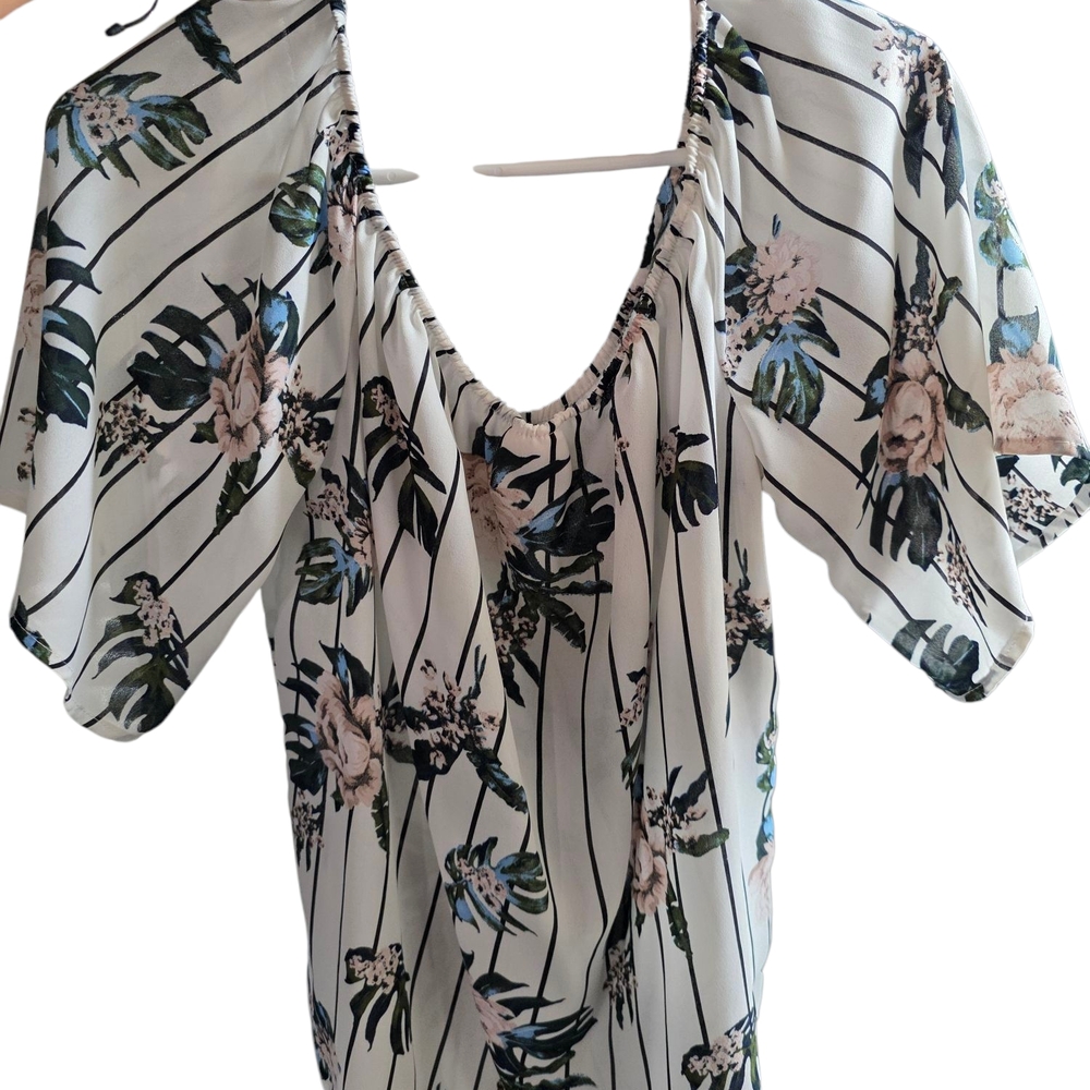 Floral Striped Women's Top